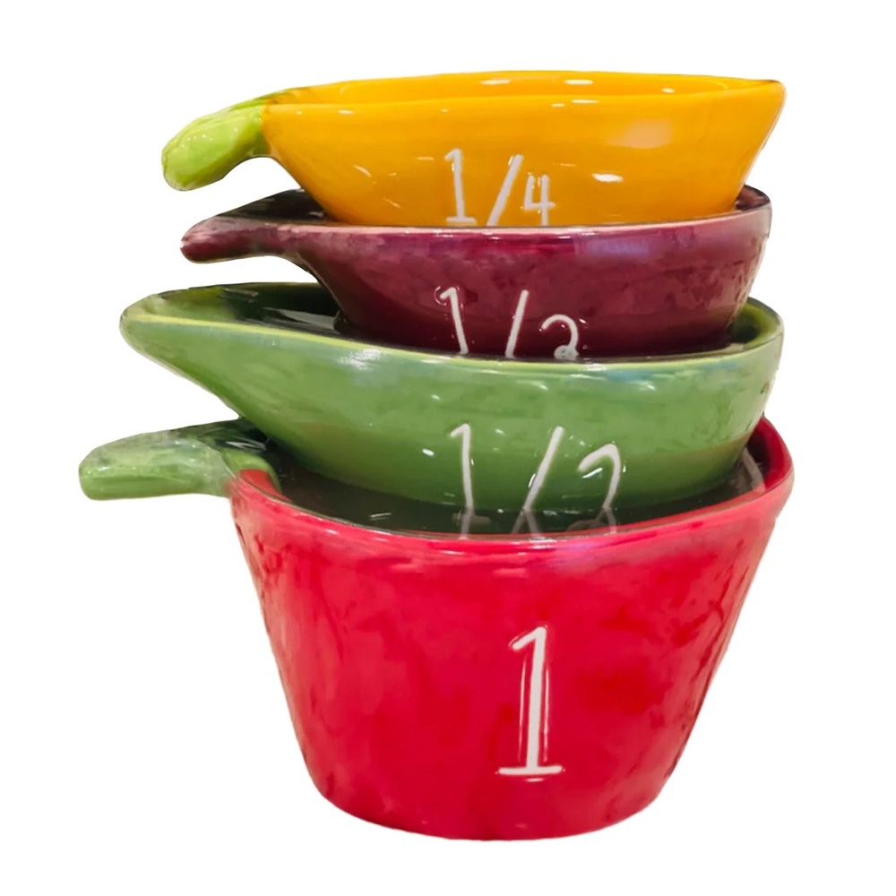 Rae Dunn Multicolor Vegetable Measuring Cups